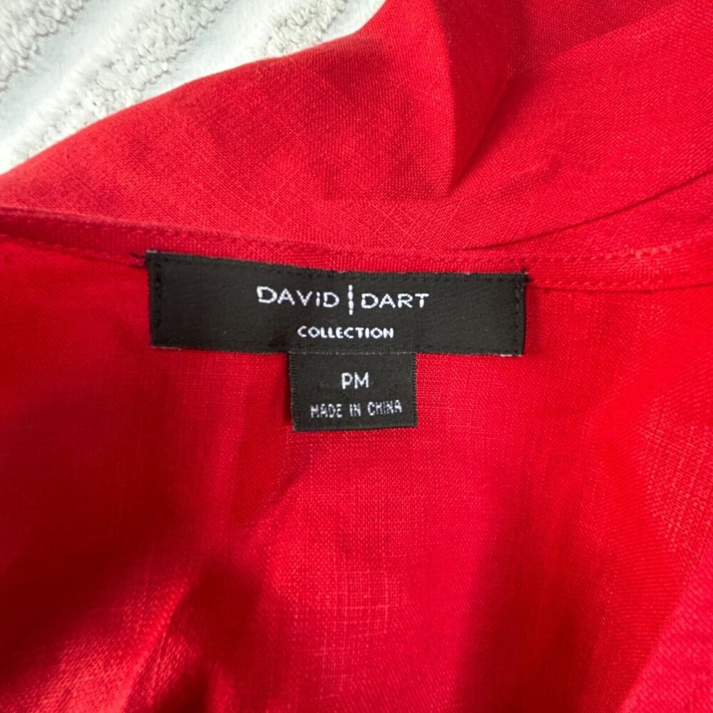 David Dart Collection Button Down Linen Shirt Blo… - image 3